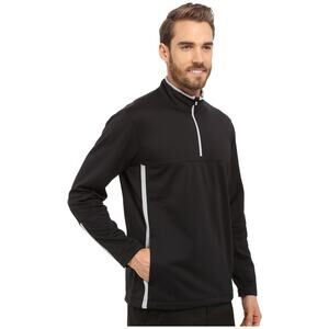 Nike Golf Mens Size XL Black/Gray 1/4 Zip Therma-Fit Cover-Up Pullover Shirt LS